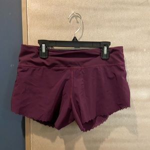 size 4 lulu lemon purple shorts